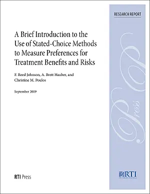 Cover image for publication: A brief introduction to the use of stated-choice methods to measure preferences for treatment benefits and risks