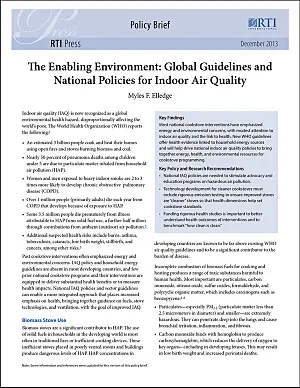 The enabling environment: Global guidelines and national policies for indoor air quality [2012]