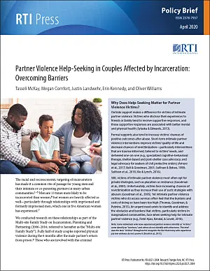 Cover image for publication: Partner violence help-seeking in couples affected by incarceration: Overcoming barriers