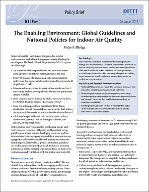 Cover image for publication: The enabling environment: Global guidelines and national policies for indoor air quality [2013 update]