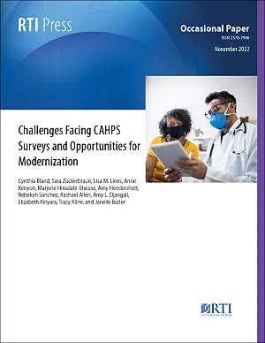 Cover image for publication: Challenges facing CAHPS surveys and opportunities for modernization