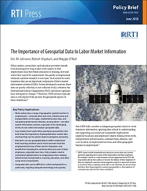 Cover image for publication: The importance of geospatial data to labor market information