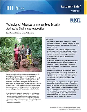 Technological advances to improve food security: Addressing challenges to adoption