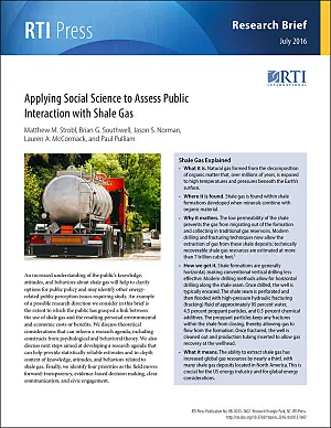 Cover image for publication: Applying social science to assess public interaction with shale gas