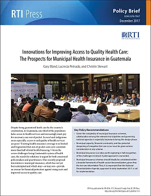 Cover image for publication: Innovations for improving access to quality health care: The prospects for municipal health insurance in Guatemala