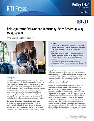 Risk adjustment for home and community-based services quality measurement