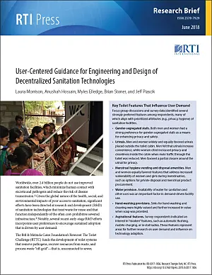 User-centered guidance for engineering and design of decentralized sanitation technologies