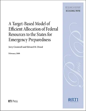 Cover image for publication: A target-based model of efficient allocation of federal resources to the states for emergency preparedness