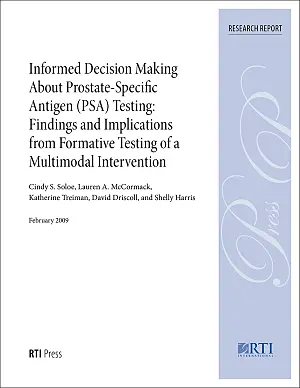 Cover image for publication: Informed decision making about prostate-specific antigen (PSA) testing: Findings and implications from formative testing of a multimodal intervention