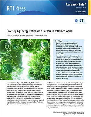 Cover image for publication: Diversifying energy options in a carbon-constrained world