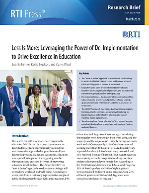 Less is more: Leveraging the power of de-implementation to drive excellence in education