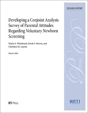 Cover image for publication: Developing a conjoint analysis survey of parental attitudes regarding voluntary newborn screening