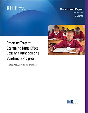 Cover image for publication: Resetting targets: Examining large effect sizes and disappointing benchmark progress