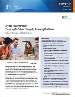 Cover image for publication: Are you ready for this?: Preparing for school change by assessing readiness