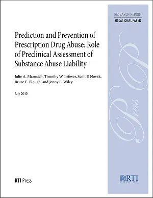 Cover image for publication: Prediction and prevention of prescription drug abuse: Role of preclinical assessment of substance abuse liability