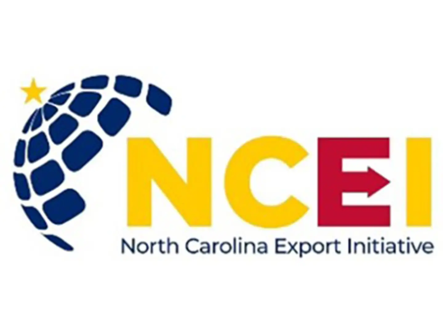 A globe symbol with "NCEI" and "North Carolina Export Initiative" in colorful letters.