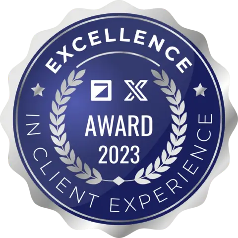 excellence in client experience silver award logo