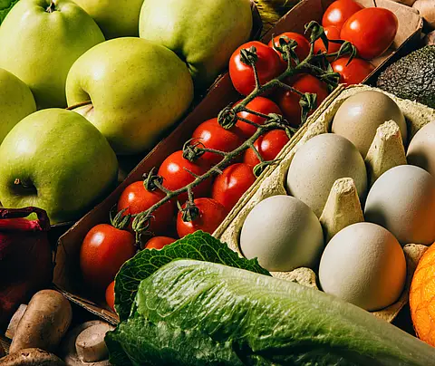 Colorful, fresh produce