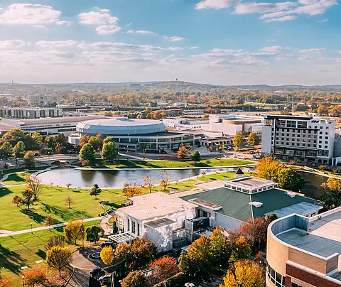 Aerial view of Huntsville, Alabama