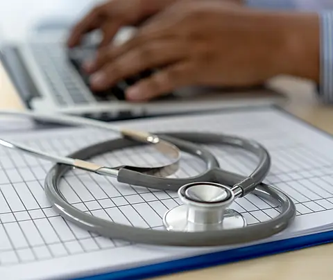 Stethoscope on table