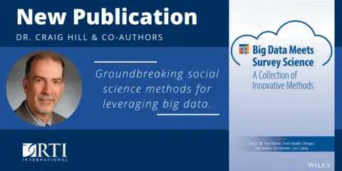 Publication announcement features Dr. Craig Hill’s book on big data methods in social science research.