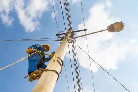 line worker in Africa