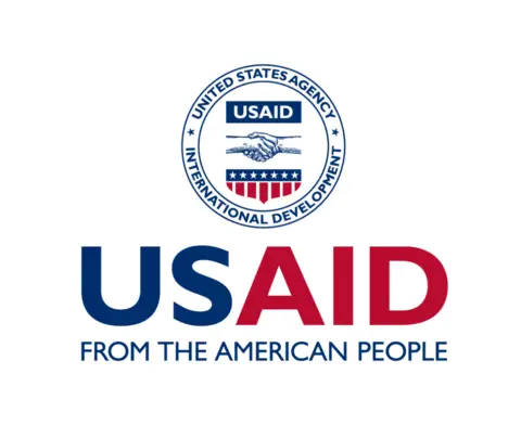 USAID logo in blue, white, and red with text: "FROM THE AMERICAN PEOPLE."