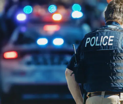 stock image of police officer