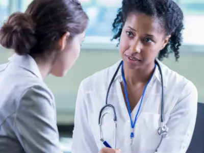 Doctor talking to a patient