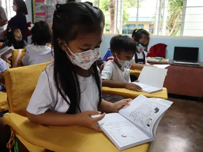 student reading in philippines