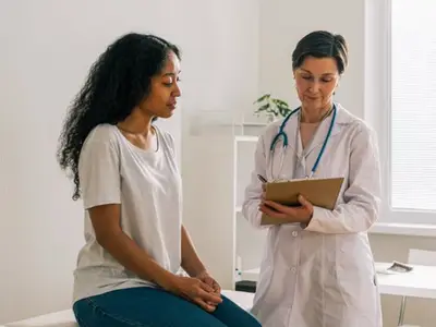 Woman visits doctor