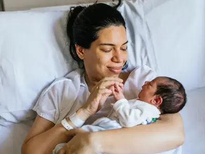 Mother and newborn