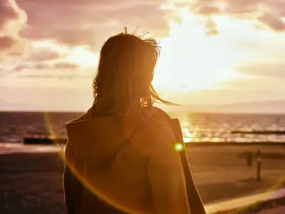 Person gazing at horizon