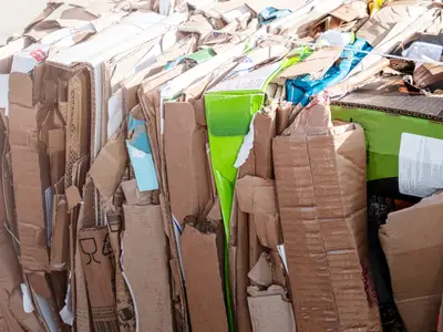 Cardboard packaged for recycling
