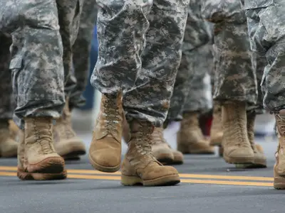 Stock image of military personnel 