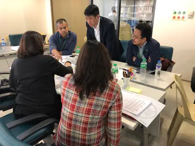 image of attendees at a strategic foresighting workshop