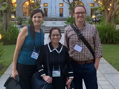 RTI experts Ruba Amarin, Divina Chingcuanco, and Ben Lord attended the 2019 Asia Clean Energy Forum. 