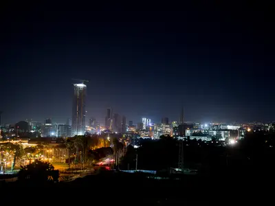Ethiopia city lights Addis Ababa
