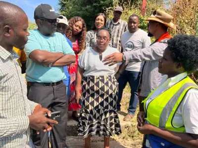 Photo of a group of people outside in Zambia