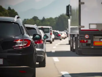 cars on highway