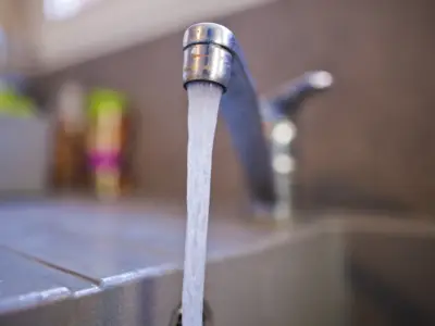 Faucet with running water