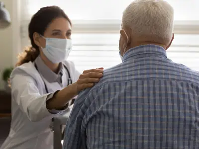 Elderly patient receives care