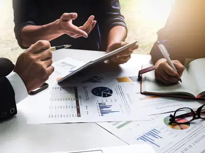 Stock photo of research team collaboration