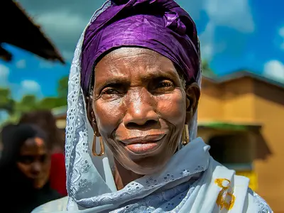 A woman in Rwanda