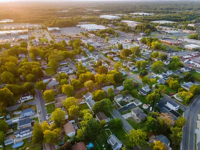 Aerial View Urban Community