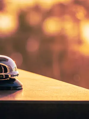 Bell on reception desk