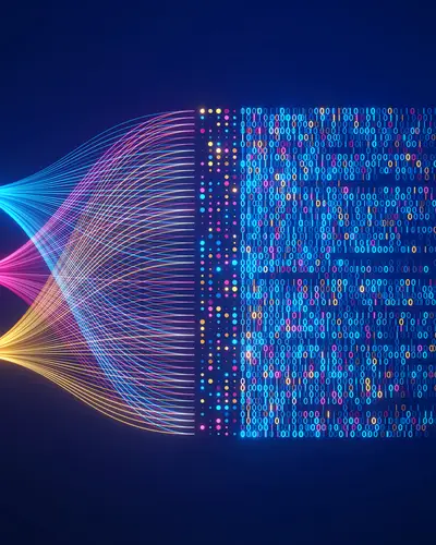 illustration representing data moving