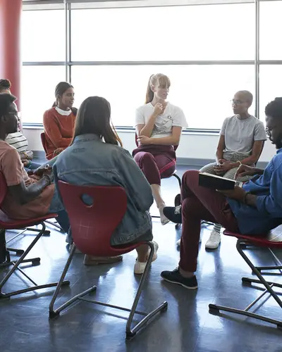 Photo of group therapy session