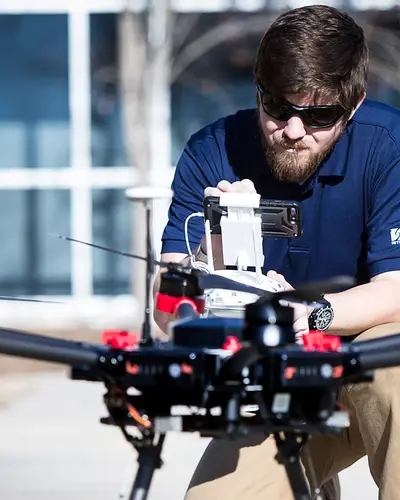 A drone flight on the RTI campus