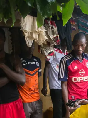 Community health worker conducts home visit in Matam Conakry, Guinea